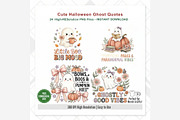 Cute Halloween Ghost Quotes Clipart, a Seasonal Illustration by Tanya Kart (Thumbnail 10 of 11)