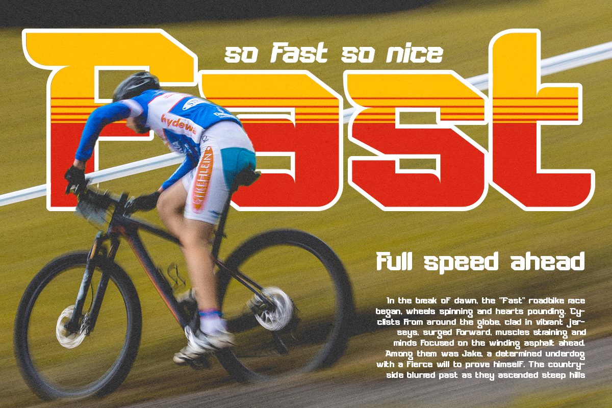 Speed Force - Sport Font, a Sans Serif Font by RagamKata (Photo 4 of 12)