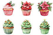Christmas Cupcake Sublimation Clipar, an Illustration by DreamArtGraphic (Thumbnail 5 of 5)