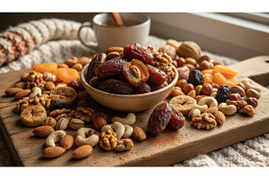 Medjool dates in a small bowl, a Food & Drink Photo by Igor Tichonow