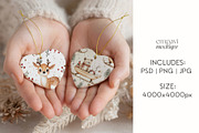 Double Heart Ornament Mockup, a Merchandise Mockup by EmpaviMockups (Thumbnail 5 of 6)