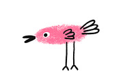 Pink birds in a tree, an Animal Illustration by Irene Loal (Thumbnail 6 of 6)