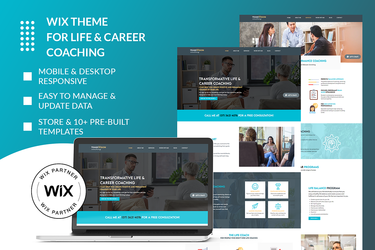 Life & Business Coach Wix Theme, a Wix Template by Wix Creative Themes