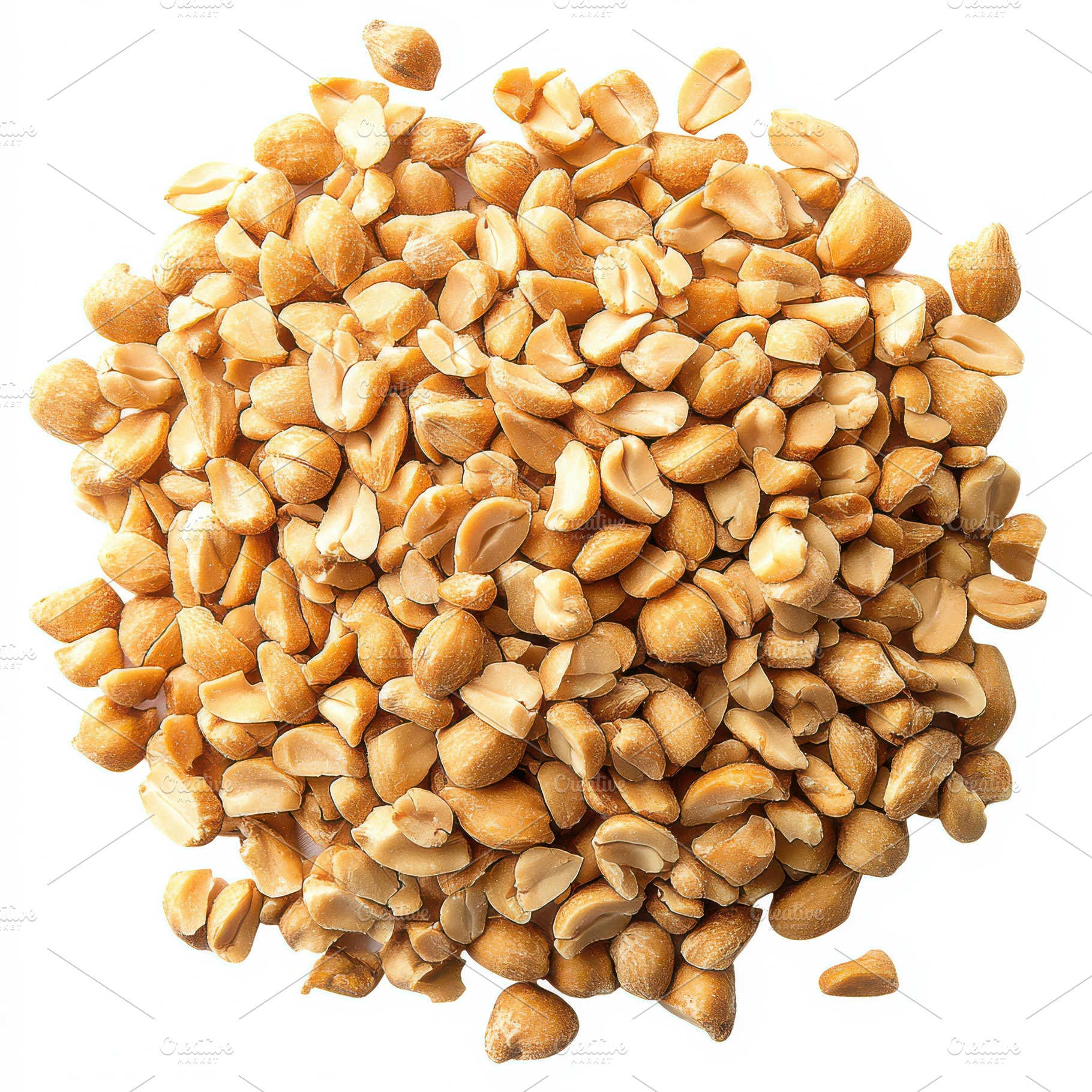 Pile of peanuts, on transparent back, a Food & Drink Photo by Pixeness Studio
