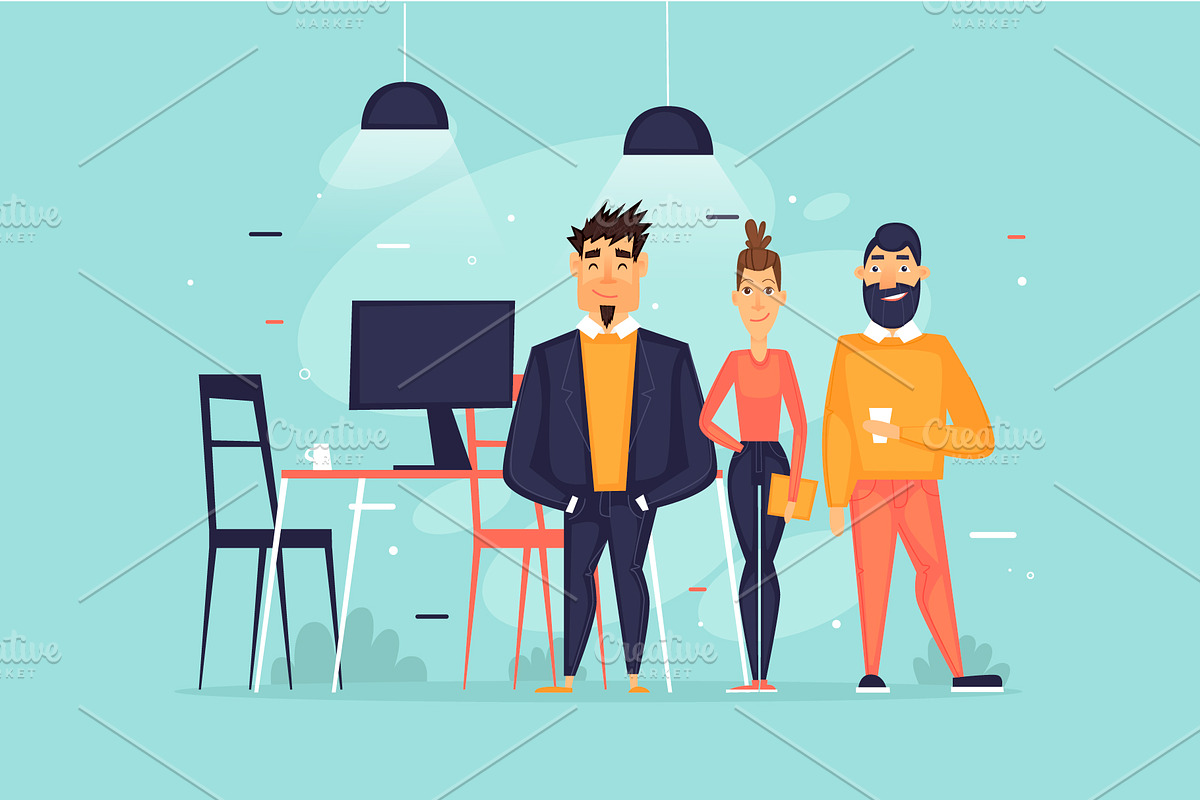 Teamwork, start-up, business., a Person Illustration by Podis (Photo 3 of 5)