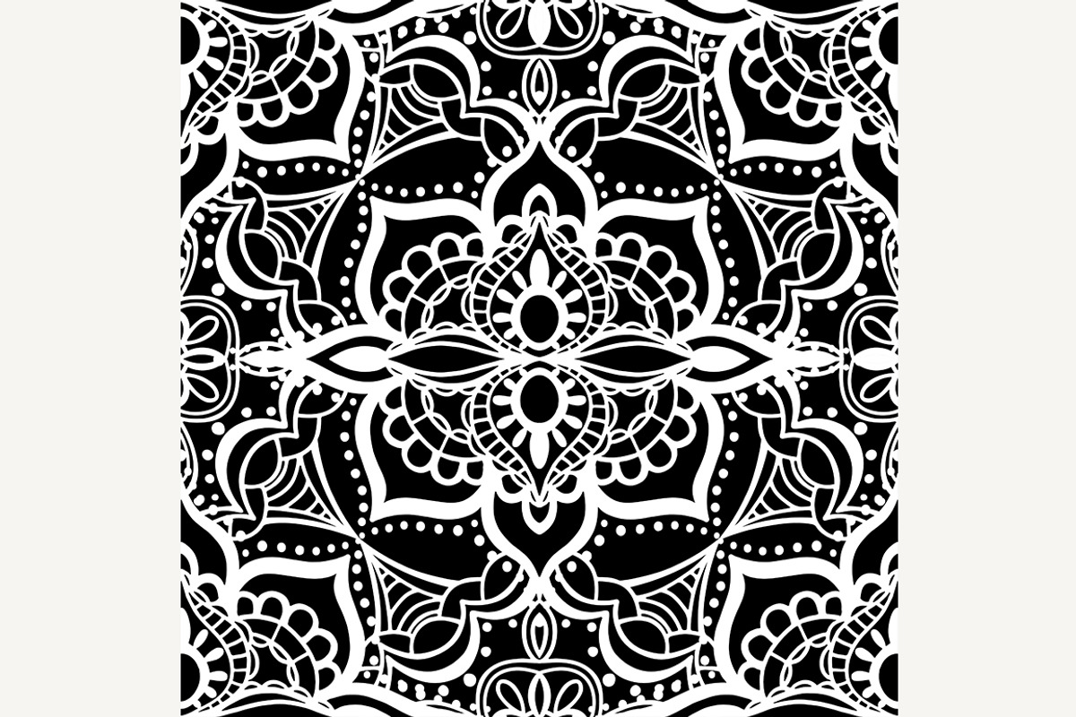 seamless black pattern, a Pattern Graphic by IllustrationArtShop