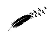 Boho Feather Silhouette Vector, an Object Graphic by jahid234 (Thumbnail 33 of 51)