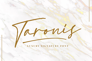 Taronis Signature Font