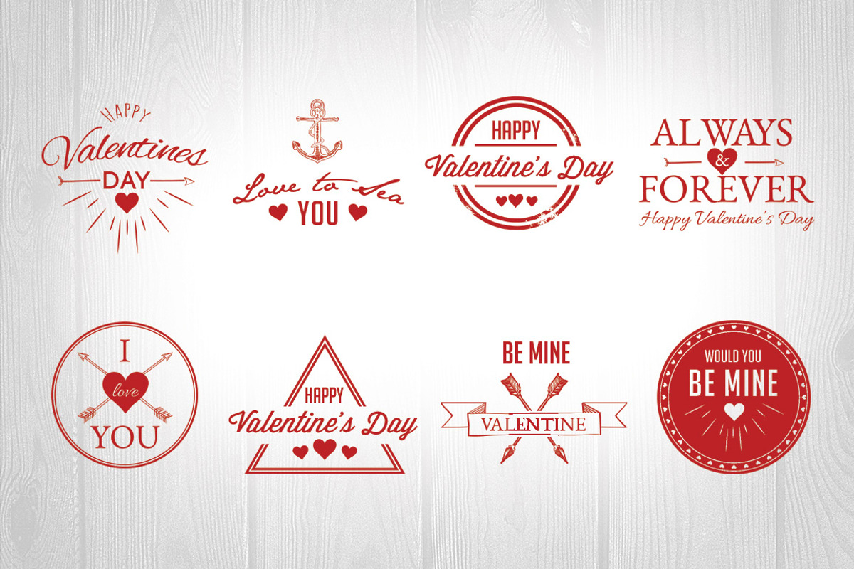 Valentine Badges, a Branding & Logo Template by Nathan Knight Design (Photo 2 of 3)