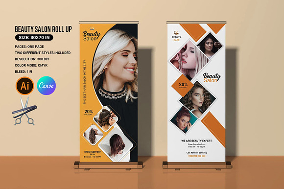 Beauty Salon Roll Up Banner preview 6