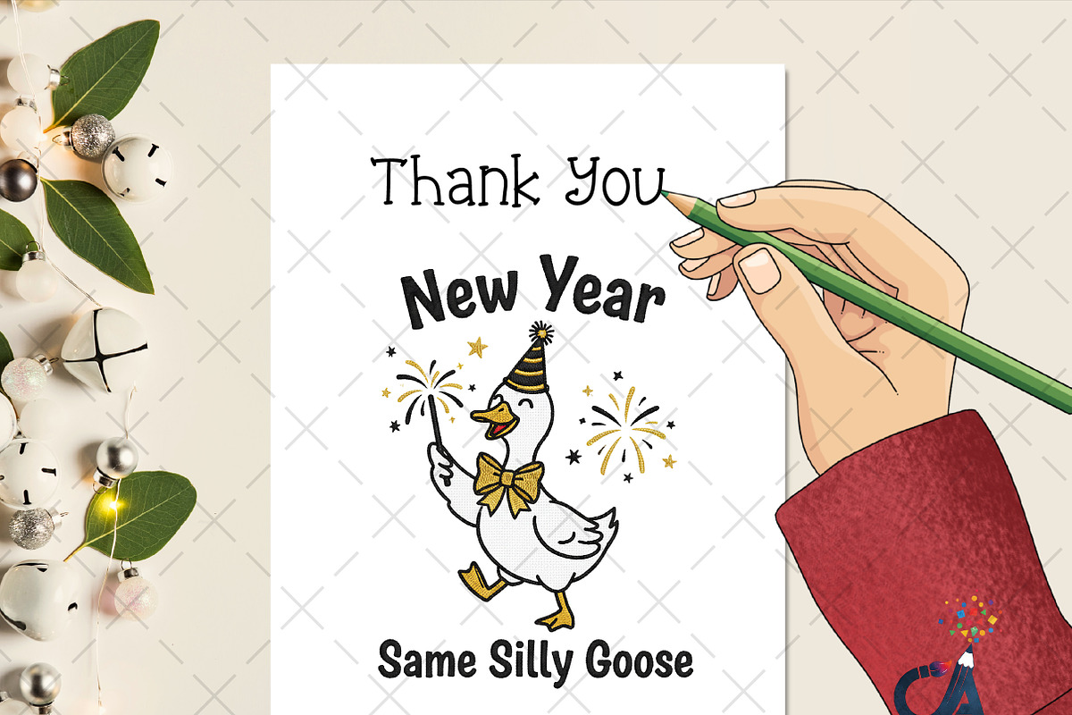 Yarn Crochet New Years Silly Goose, an Illustration by Creative Art (Photo 4 of 5)