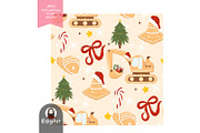 Christmas Construction Pattern, a Pattern Graphic by KisbyArt (Thumbnail 2 of 3)