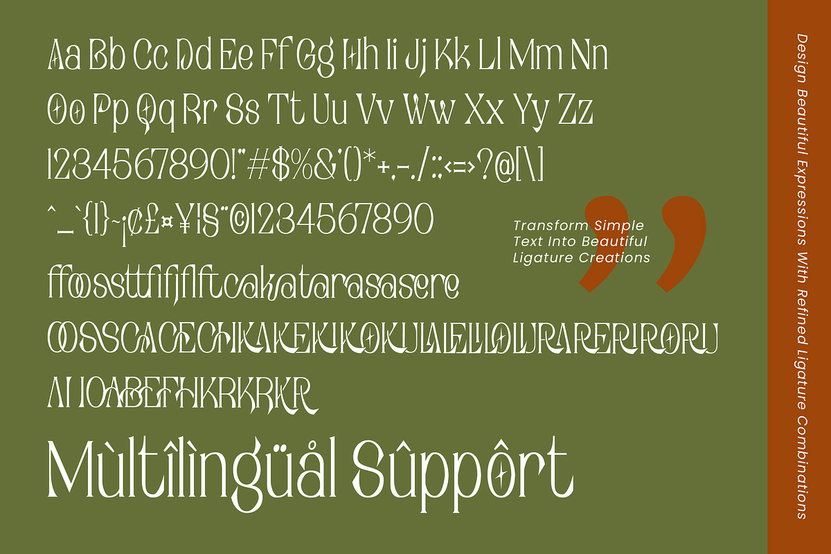 Rosetaen Luxury Serif, a Serif Font by operatype.co (Photo 8 of 8)
