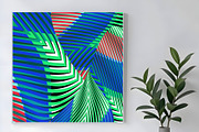 Blue Folded Stripes, a Background Graphic by Sharon Schwalbe (Thumbnail 4 of 6)