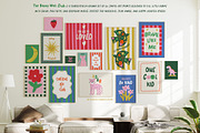 Happy Wall Vibrant Nursery Art Print, a Background Graphic by Essentially Nomadic (Thumbnail 2 of 10)