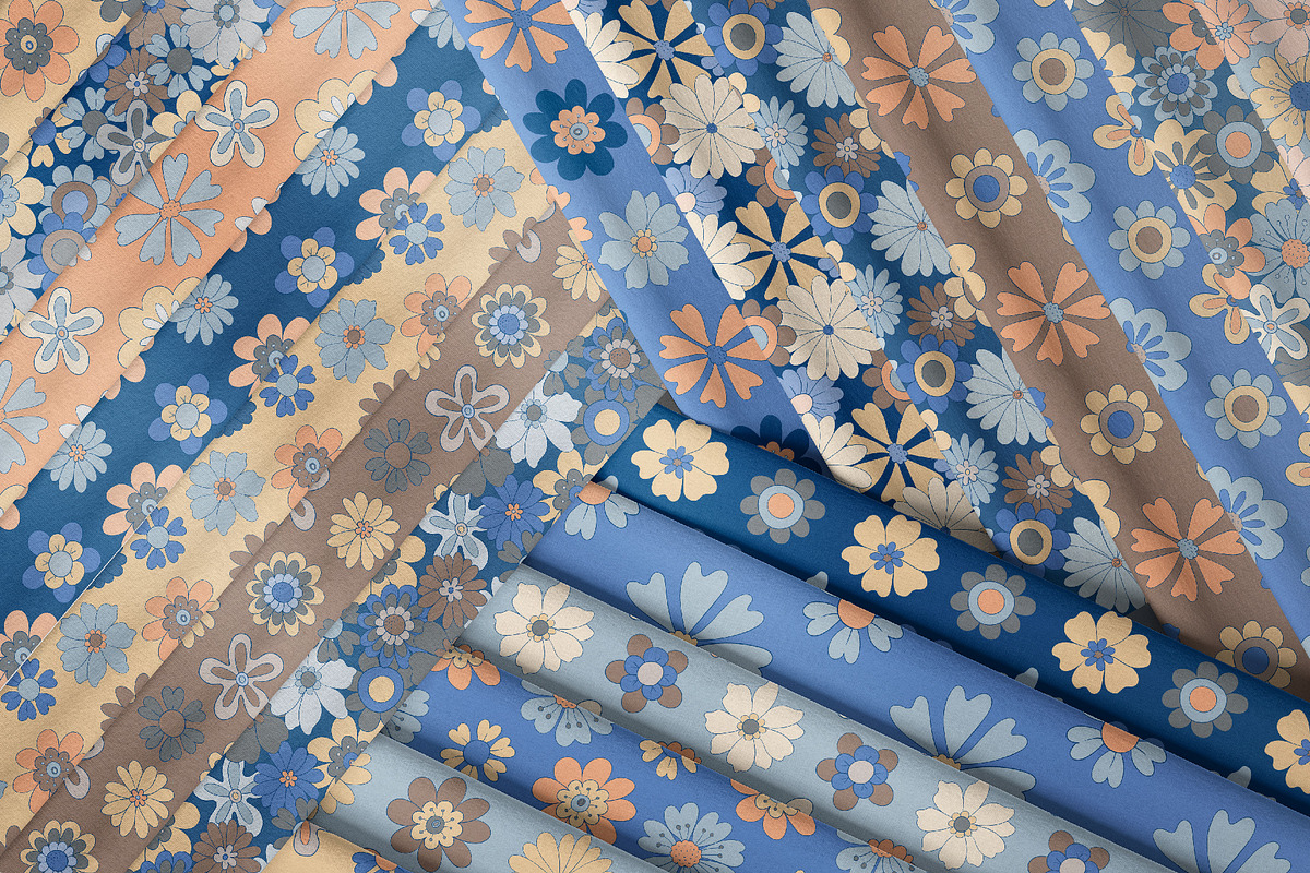 Trendy Retro Floral Patterns, a Pattern Graphic by Tiger and Flower (Photo 3 of 20)