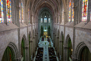Interior view of the Basilica of the National Vow in Quito (Basi, an Architecture Photo by GoodGoods