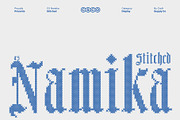 CS Namika Stitched, a Blackletter Font by Craft Supply Co. (Thumbnail 1 of 8)