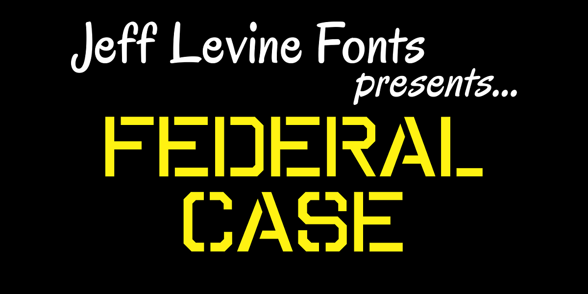 Federal Case JNL, a Sans Serif Font by Jeff Levine Fonts