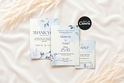 Dusty Blue Floral Wedding Suite, an Invitation Template by Arslan (Thumbnail 6 of 6)