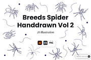 Breeds Spider Handdrawn Vol 2, an Animal Illustration by SLAB! Design (Thumbnail 1 of 3)