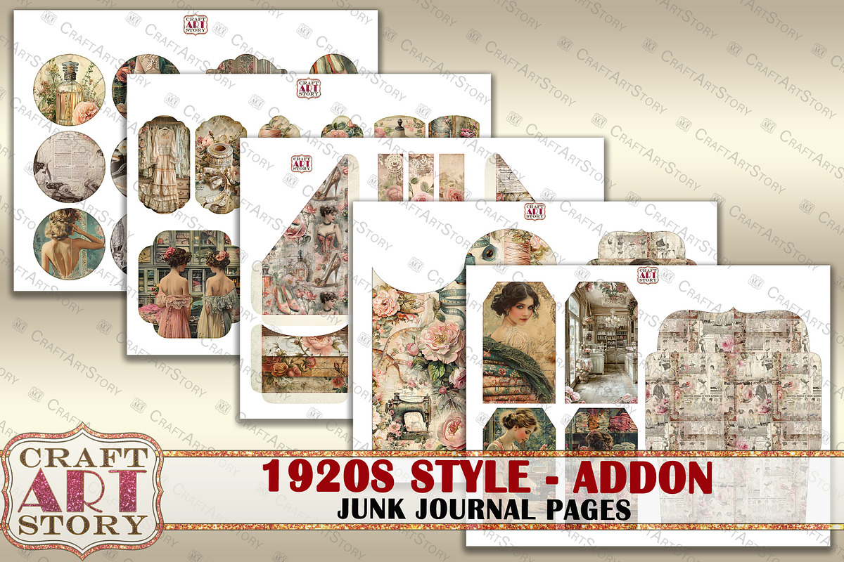Fashion Junk Journal 1920s style, an Object Illustration by CraftArtStory (Photo 2 of 4)