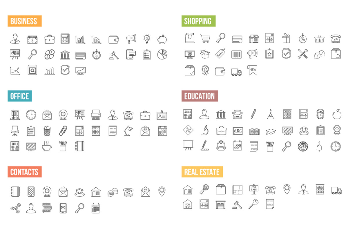 Line Icons Collection, an Outline Icon by PixMarket (Photo 2 of 4)