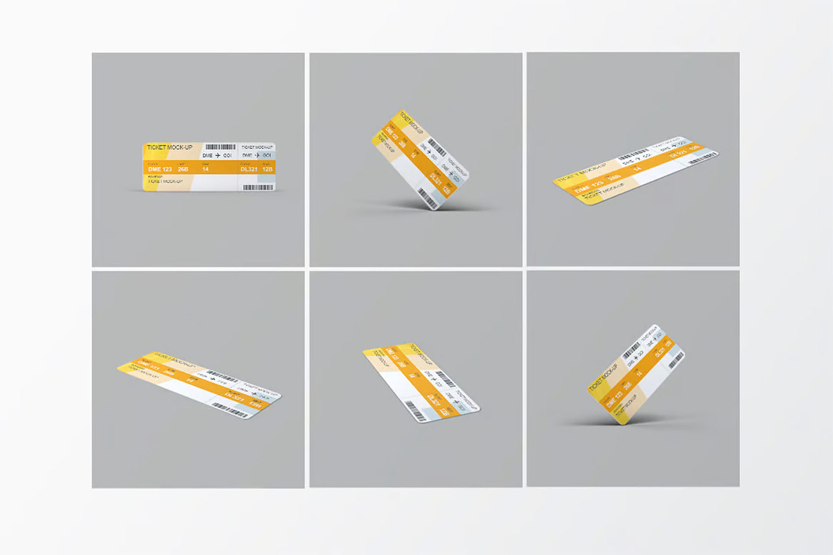 Ticket Mock-Up, an Advertising Mockup by DesignRushMarket (Photo 1 of 8)