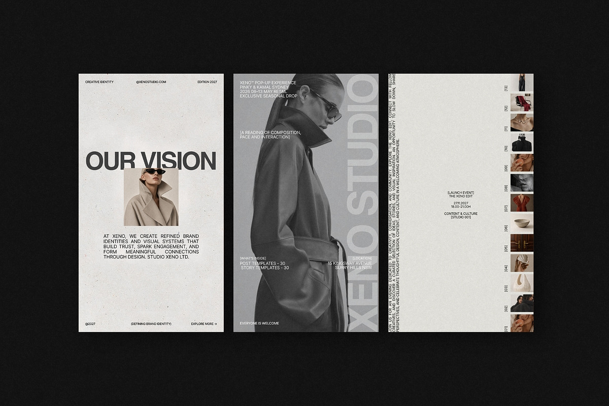 XENO | Instagram STORIES Bundle, a Social Media Template by The Aesthetic Studio (Photo 2 of 10)