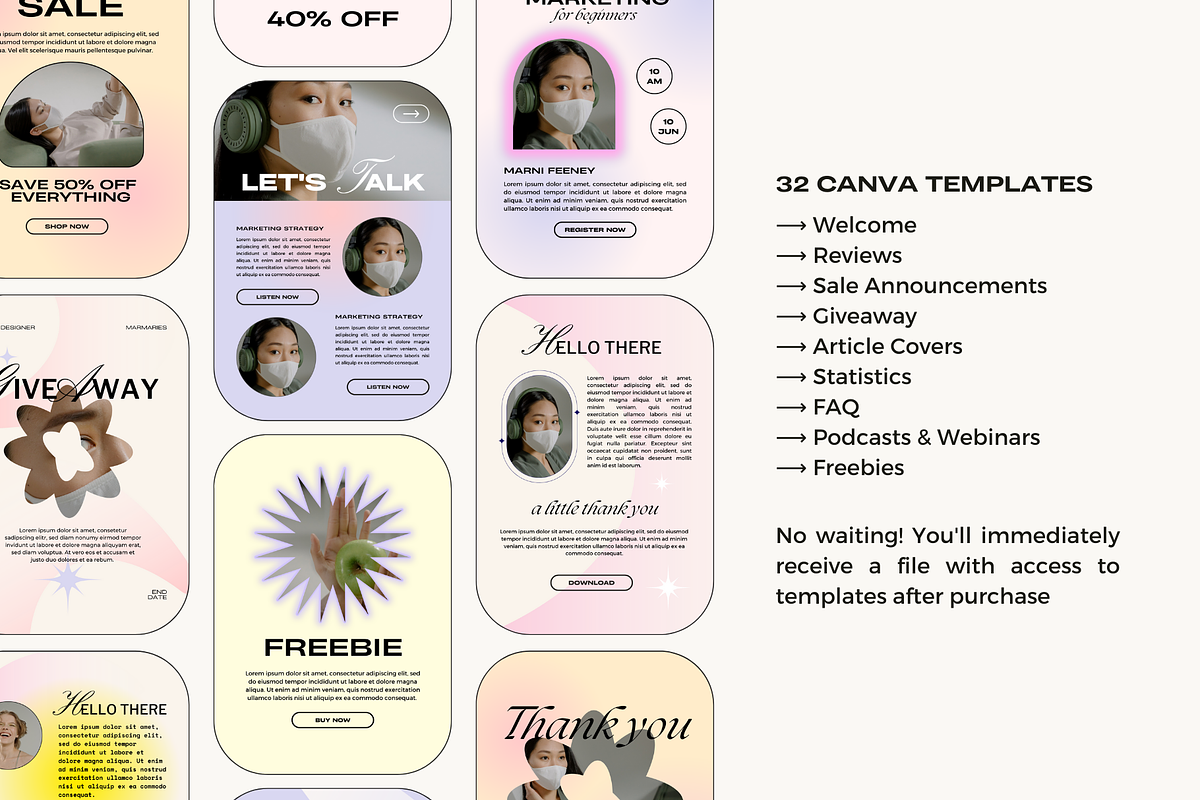 Retro Email Newsletter Pack, an Email Template by marmaries (Photo 2 of 6)