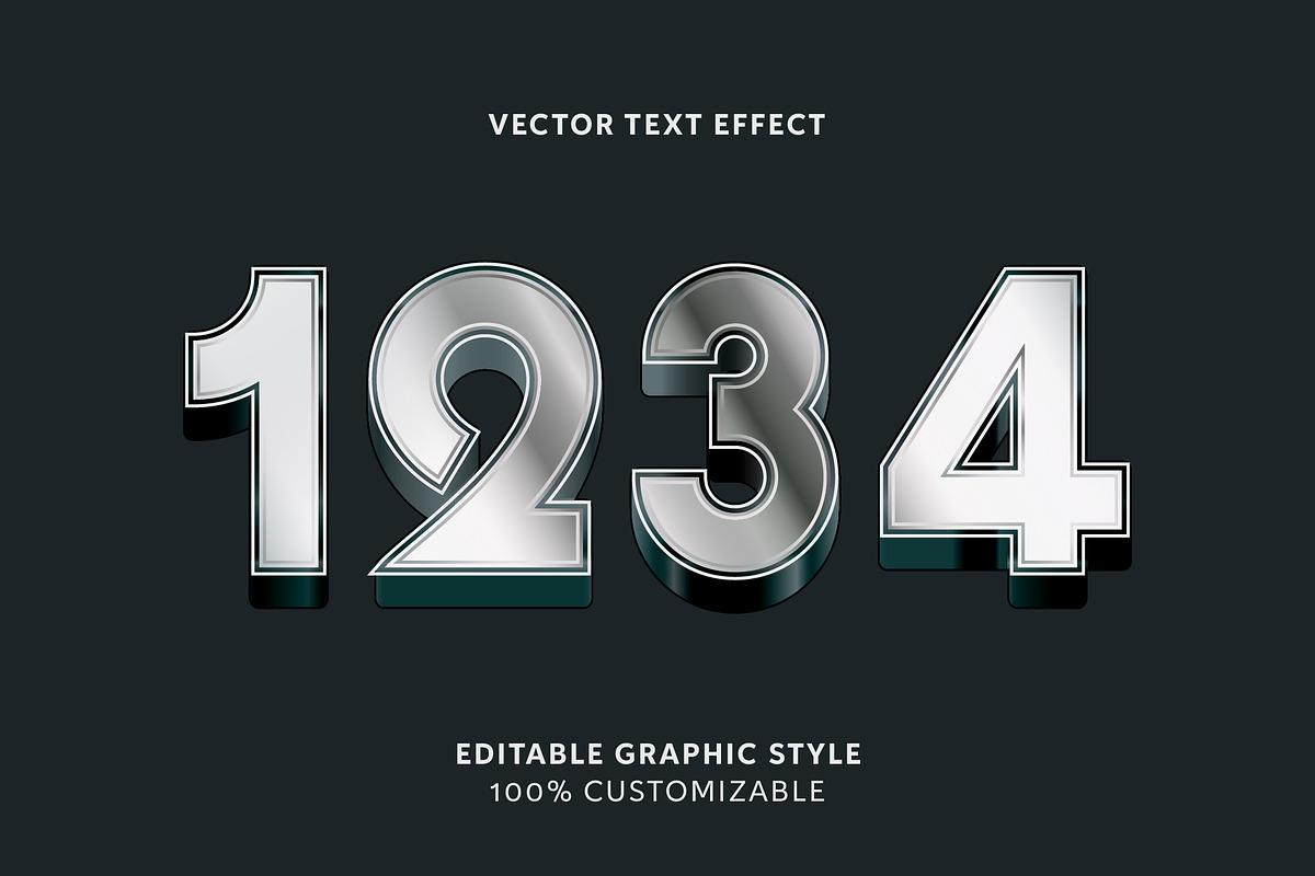 Chrome Metallic Bold Text Effect preview 2