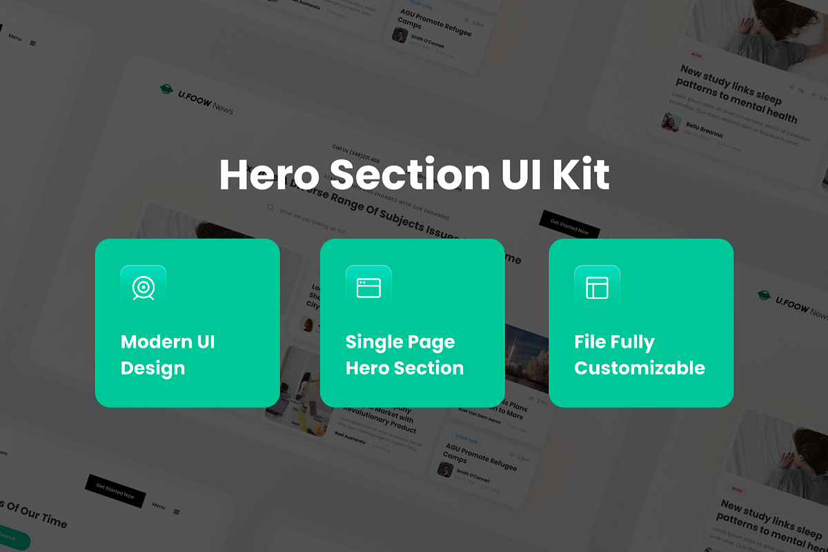 Digital Agency Blog Section UI, a Templates & Theme by SquidPixey (Photo 3 of 3)
