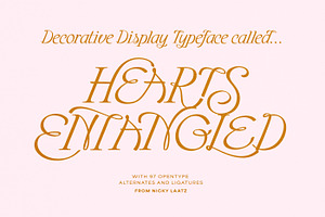 Hearts Entangled Display Typeface