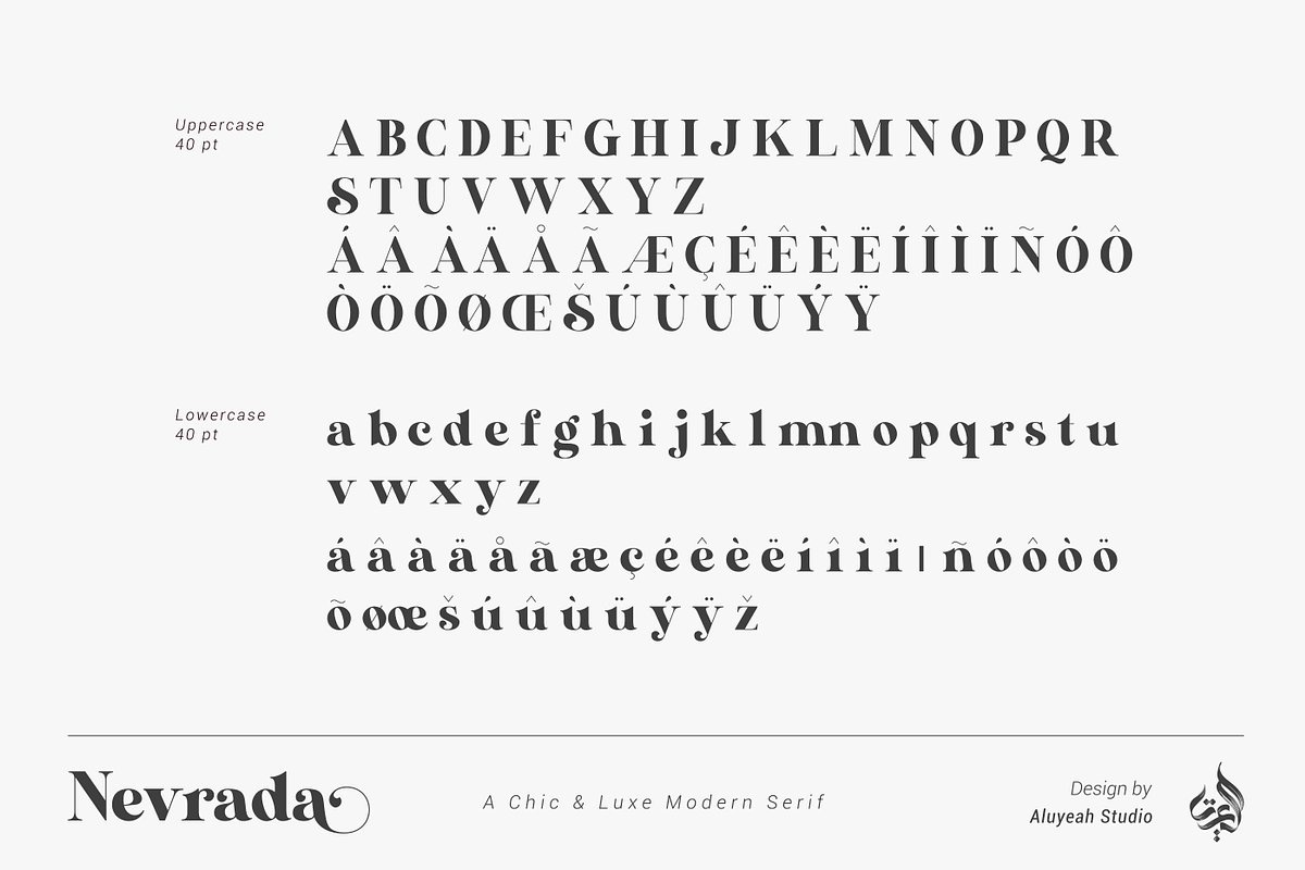 Nevrada Modern Display Font, a Font by Aluyeah Studio (Photo 9 of 12)