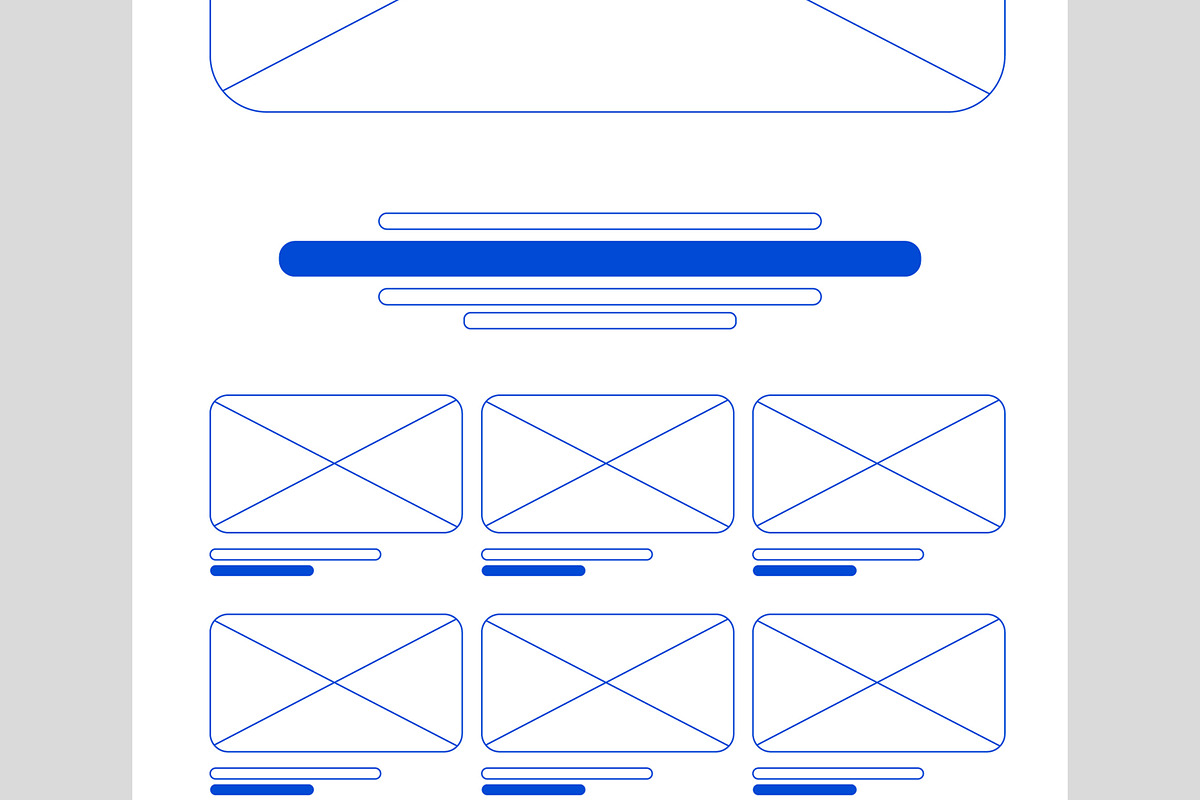 Line Wireframe Landing Page, a Landing Page Template by ContestDesign (Photo 3 of 6)