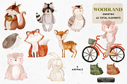 Watercolor Woodland Sweeties, a Background Graphic by Bridgett Stahlman Design (Thumbnail 4 of 8)