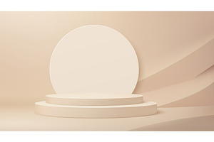 3D beige podium stage, an Illustration by Buch&Bee