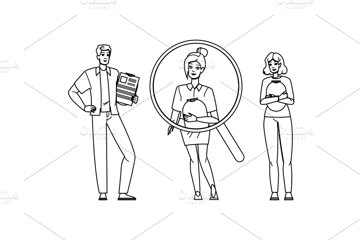 staff talent acquisition vector, a Person Illustration by pikepicture