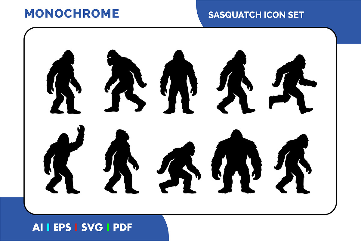 Sasquatch Icon Minimalist Bigfoot, a Solid Icon by Fontmine Studio (Photo 1 of 3)
