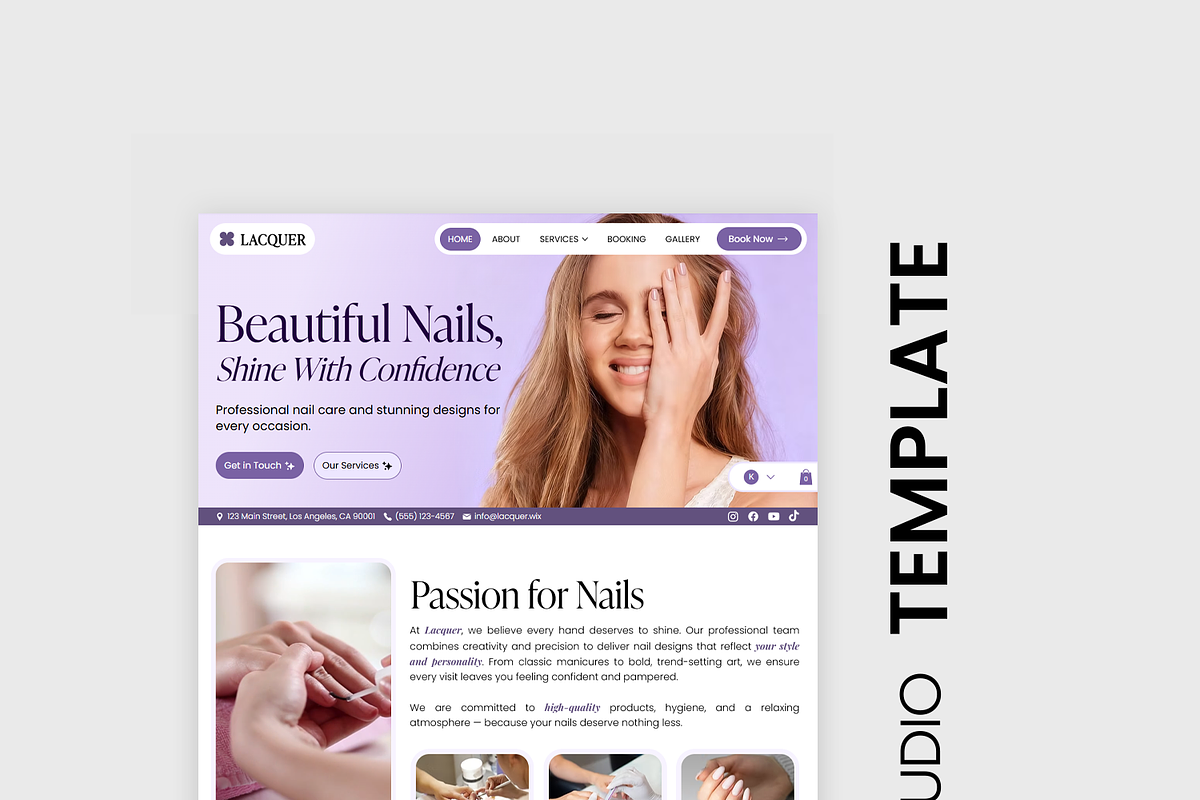 Nail Studio Wix Studio Website preview 7
