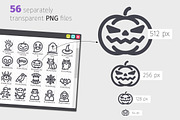 Halloween Line Icons Set, an Outline Icon by Voysla's Shop (Thumbnail 3 of 4)