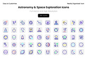Astronomy & Space Exploration Icons, an Icon by Wencory (Thumbnail 1 of 2)