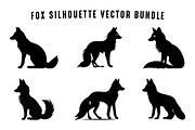 Arctic Fox Silhouette Clipart Set, an Animal Illustration by Gfx Expert Team (Thumbnail 3 of 3)