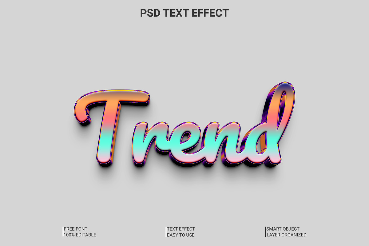 Trendy Glossy 3D Text Effect, a Layer Style Add-On by Imamul001