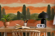 Orange abstract landscapes hills, a Pattern Graphic by Nocito Design (Thumbnail 4 of 4)