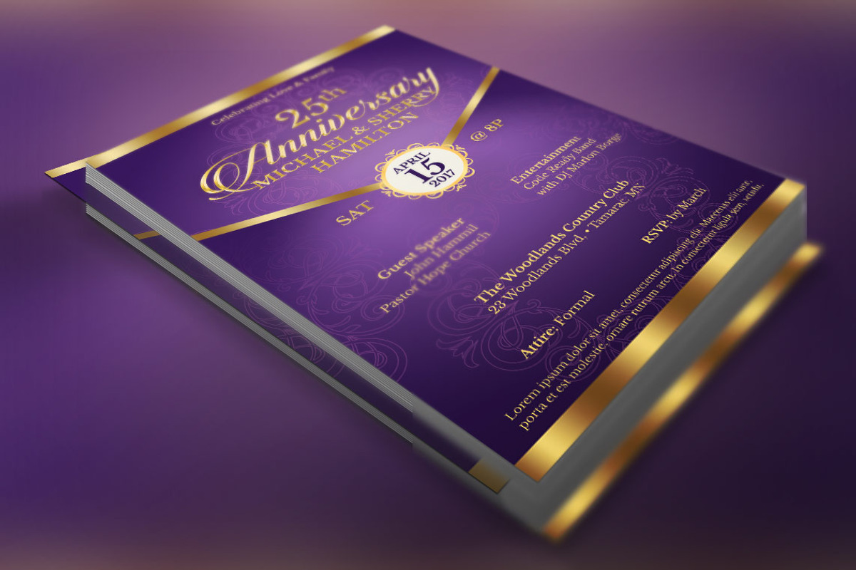 Wedding Anniversary Gala Flyer, an Invitation Template by Godserv Designs (Photo 1 of 5)