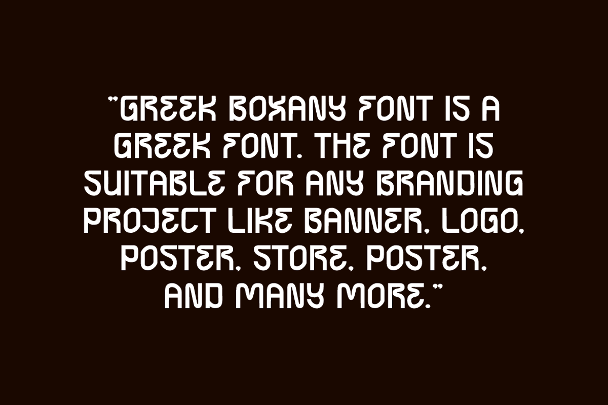 Greek Boxany - Typeface Font, a Sans Serif Font by Iqsiart Studio (Photo 5 of 7)