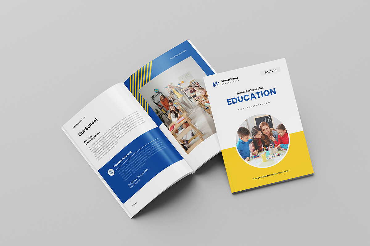 School Education Plan Template, a Brochure Template by Spark_Creative (Photo 2 of 10)