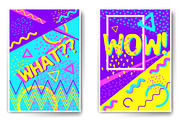 Poster Bundle, Memphis style, a Texture Illustration by OKart.studio (Thumbnail 5 of 5)