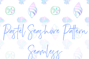 Pastel shell seamless pattern